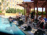 Preparations for the Pool session. Taken By: 